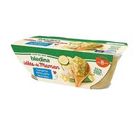 Blédina Courgettes, petites pâtes, merlu blanc, de 8 à 36 mois - Les 2 bols de 200g