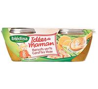 Blédina Les Idées de Maman Bol Haricots Verts Carottes Veau dès 8 mois 2x200g