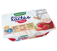 Blédina Les Mini Lactés Fraise de 6 à 36 mois, 6 x 55g