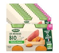 Blédina - Les Récoltes Bio - 24 petits pots pour bébé - Patates Douces dès 4/6 mois (Pack de 12x2 pots)