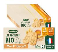 Blédina Les Récoltes Bio Mon Premier Biscuit Bio Nature (Pack de 14)