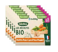 Blédina Les Récoltes Bio Petits Pots Pour Bébé Bio, Dès 6 Mois, 6 x 400g