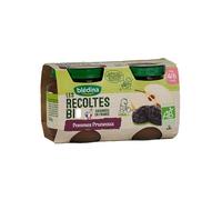 Blédina Les Récoltes Bio Pot Compote Pommes Pruneaux +4m 2 x 130g