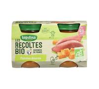 Blédina Les Récoltes Bio Pot Patates Douces +4m 2 x 130g