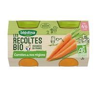 Blédina Les Récoltes Bio Pot Carottes +4m 2 x 130g