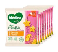 BLÉDINA - Mes 1ers Soufflés - Ananas & 3 Céréales - Dès 10 mois - 8 x 20 g