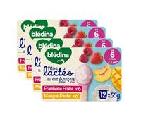 Blédina - Mini Lactés, Fruits Rouges/Fruits du Soleil, Dès 6 mois, 48x55g