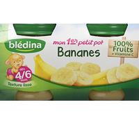 Blédina Mon 1er Petit Pot Compote Bananes dès 4/6 mois 2 x 130 g - Lot de 6