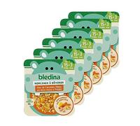 Blédina Morceaux à Dévorer avec Duo de Carottes Pâtes aux Epices Douces & Poulet, 6 x 200g