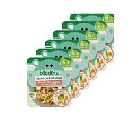 Blédina Morceaux à Dévorer - Petits Plats Bébé - Brocolis, Pâtes, Jambon & Touche de Crème - Dès 15 Mois - Le Pack de 6 Plats de 200g
