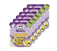 Blédina Morceaux à Dévorer - Petits Plats Bébé - Carottes Jaunes Epinards Pates Coquilles & Touche de Crème - Dès 15 Mois - Le Pack de 6 Plats de 200g