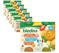 BLEDINA Petits Pots Bébé, Dès 6 Mois, Légumes Jambon, Epinard Semoule Merlu, Panais Dinde, 24x200g (Lot de 6*4)