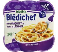 Blédina Petits spaghetti et crème de légumes, dès 12 mois - Les 2 assiettes de 230g