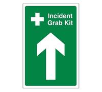 Bleedsave Incident Grab Kit Arrow Up Panneau de sécurité en plastique rigide 1 mm 300 x 400 mm