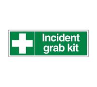 Bleedsave Incident Grab Kit - Paysage 450 x 150 mm - Panneau de sécurité en plastique rigide 2 mm