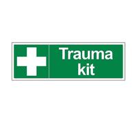 Bleedsave Trauma Kit - Paysage 300 x 100 mm - Panneau de sécurité en plastique rigide 2 mm