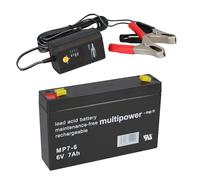 BLEI Batterie compatible Panasonic LC-R0672P P LC-R067R2P 6 V 7 Ah Gel + chargeur