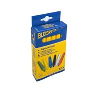 Bleispitz Lot de 12 craies de signalisation - Jaune - 12 mm