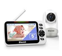 Blemil Moniteur Bébé Vidéo 5'', Écran Partagé, Modèle Amélioré, sans WiFi