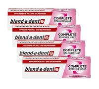 Blend a dent Complete Lot de 4 crèmes adhésives neutres pour prothèses complètes et partielles, 47 g