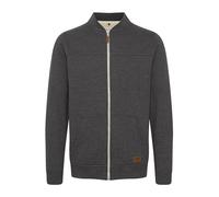 BLEND BHArco Homme Veste en Sweat College Veste Cardigan avec col Montant Court Fermeture éclair Poche Kangourou Mélange de Coton Regular Fit, Taille:L, Couleur:Charcoal (70818)