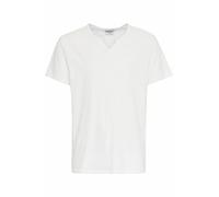 Blend BHAshton T-shirt pour homme avec col en V et boutons, 100 % coton, coupe droite, Blanc neige (110602), XL