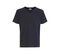 Blend BHAshton T-shirt pour homme avec col en V et boutons, 100 % coton, coupe droite, Noir (194007)., XL