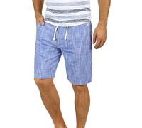 BLEND BHBones Homme Shorts Pantalon Court Bermuda avec Look Lin Poches Italiennes 100% Cotton Regular Fit, Taille:S, Couleur:Marine Blue (74635)