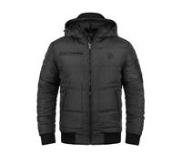 BLEND BHBoris Homme Veste d'hiver Veste matelassée avec Capuche Poches zippées Poignets côtelés Regular Fit, Taille:S, Couleur:Black Teddy (75126)