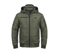 BLEND BHBoris Homme Veste d'hiver Veste matelassée Veste doublée avec Capuche Amovible Poches zippées Regular Fit, Taille:2XL, Couleur:Peat Green (77200)