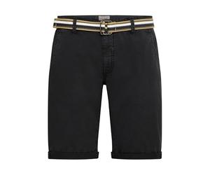 BLEND BHBruno Homme Chino Shorts Bermuda Pantalon Court avec Ceinture Stretch Poches Italiennes Mélange de Coton Regular Fit, Taille:S, Couleur:Black (70155)