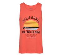BLEND BHCali Homme Débardeur T-shirt de Sport Muscle-Shirt imprimé Mélange de coton Regular Fit , Taille:2XL, Couleur:Coral Sea Red (73828)