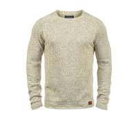 BLEND BHDan Pull en Maille Fine Pull à col Rond Mélange de Coton Patch de Label Regular Fit, Taille:M, Couleur:Bone White (70016)