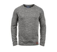 BLEND BHDan Pull en Maille Fine Pull à col Rond Mélange de Coton Patch de Label Regular Fit, Taille:M, Couleur:Pewter Mix (70817)