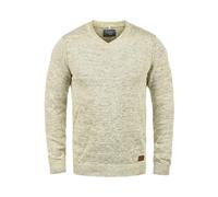 BLEND BHDansel Homme Pull en Maille Fine Pull à col en V Poignets côtelés Mélange de Coton Regular Fit, Taille:XL, Couleur:Bone White (70016)