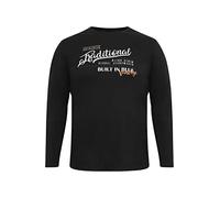 BLEND BHDopper Homme Big & Tall T-shirt à manches longues T-shirt imprimé Grandes tailles jusqu'à 6xl en 100% coton Regular Fit , Taille:5XL, Couleur:Black (194007)