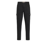 Blend BHEdnan Pantalon cargo pour homme avec poches cargo et passants de ceinture Mélange de coton Coupe droite, Noir (194007)., 34W / 32L
