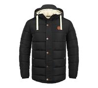 BLEND BHFrederic Homme Veste d'hiver matelassée Veste doublée avec Capuche Amovible Cordon de Serrage Boutons Poches en Biais Regular Fit, Taille:M, Couleur:Black (70155)