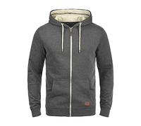 BLEND BHHulker Homme Veste en Sweat Veste à Capuche Hoodie avec Capuche Fermeture éclair Poche Kangourou Mélange de Coton Regular Fit, Taille:L, Couleur:Charcoal (70818)