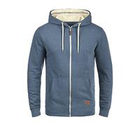 BLEND BHHulker Homme Veste en Sweat Veste à Capuche Hoodie avec Capuche Fermeture éclair Poche Kangourou Mélange de Coton Regular Fit, Taille:S, Couleur:Ensign Blue (70260)