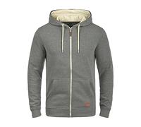 BLEND BHHulker Homme Veste en Sweat Veste à Capuche Hoodie avec Capuche Fermeture éclair Poche Kangourou Mélange de Coton Regular Fit, Taille:S, Couleur:Pewter Mix (70817)