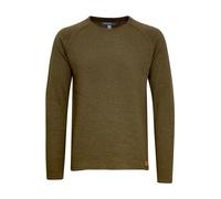 BLEND BHJohn Homme Pull en Maille Fine Pull à col Rond Mélange de Coton Regular Fit, Taille:L, Couleur:Burnt Olive (77011)