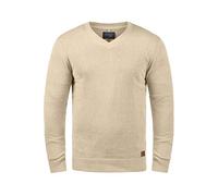 BLEND BHLasse Homme Pull en Maille Fine Pull avec col en V Mélange de Coton Regular Fit, Taille:L, Couleur:Sand Mix (70810)