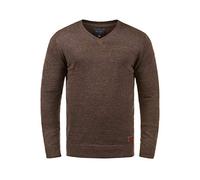 BLEND BHLasse Homme Pull en Maille Fine Pull avec col en V Mélange de Coton Regular Fit, Taille:L, Couleur:Mocca Mix (70816)