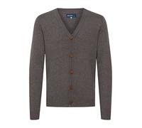 BLEND BHLennard Homme Cardigan en Maille Fine avec col en V Boutonnage Mélange de Coton Regular Fit, Taille:XL, Couleur:Pewter Mix (70817)