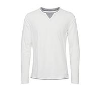 BLEND BHLeonas Homme Longsleeve T-shirt à manches longues Col rond Double Layer V-Neck Look Mélange de coton Regular Fit, Taille:M, Couleur:Offwhite (70005)