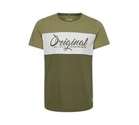 Blend Nero T-shirt à manches courtes pour homme avec rayures et col rond, Clover Four Leaf (180420), XXL