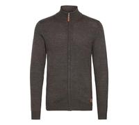 BLEND BHNorman Homme Veste en Tricot Cardigan en Maille Fine Pull à col Montant Fermeture éclair Poignets côtelés Mélange de Coton Regular Fit, Taille:M, Couleur:Charcoal (70818)