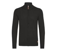 BLEND BHNorman Homme Veste en Tricot Cardigan en Maille Fine Pull à col Montant Fermeture éclair Poignets côtelés Mélange de Coton Regular Fit, Taille:2XL, Couleur:Black (70155)
