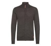 BLEND BHNorman Homme Veste en Tricot Cardigan en Maille Fine Pull à col Montant Fermeture éclair Poignets côtelés Mélange de Coton Regular Fit, Taille:S, Couleur:Charcoal (70818)